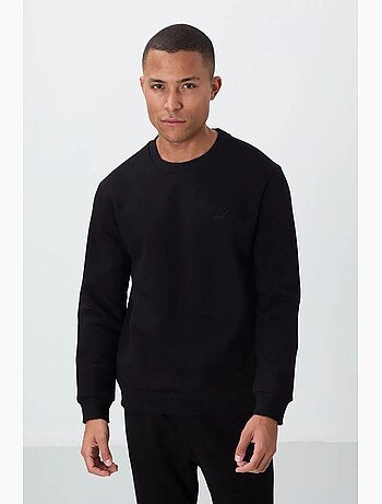 Set da uomo in felpa di pile cotone-poliestere con sweatshirt e pantaloni tommy