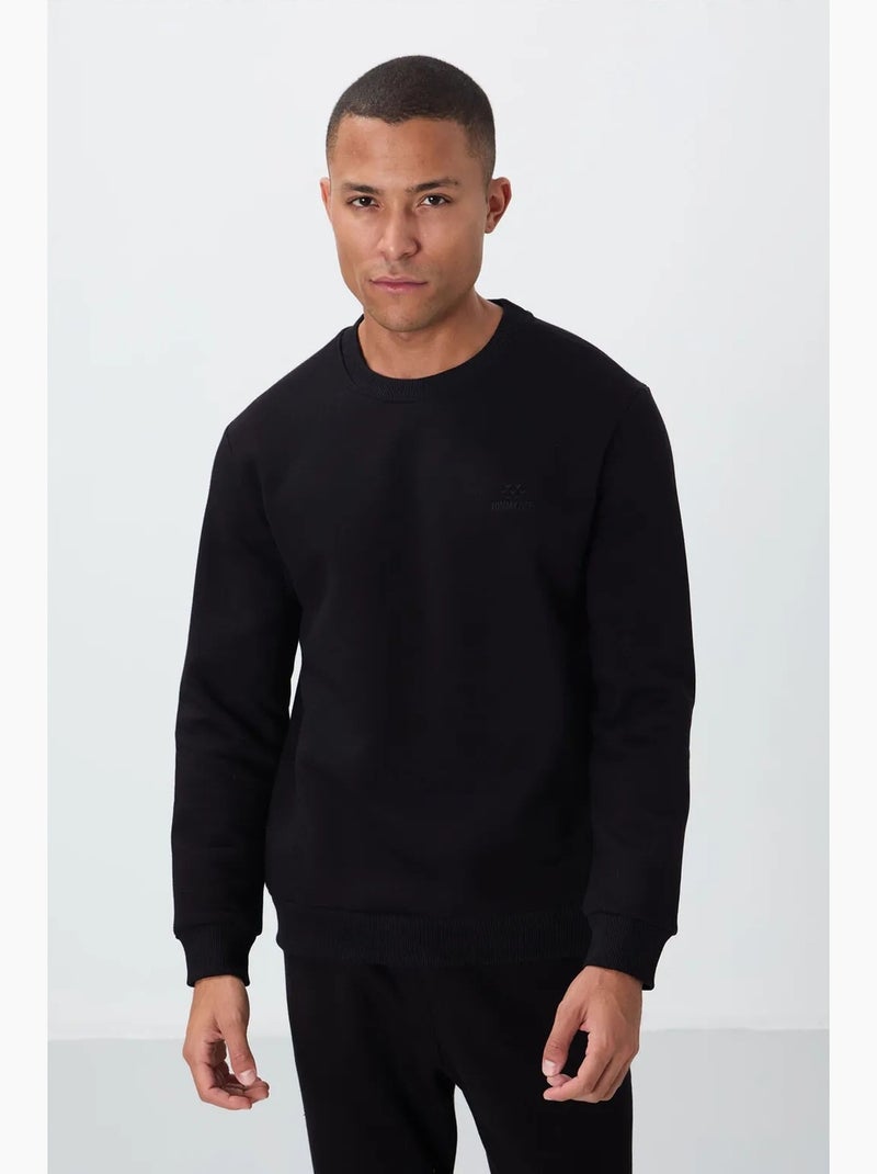 Set da uomo in felpa di pile cotone-poliestere con sweatshirt e pantaloni tommy Nero - Kiabi