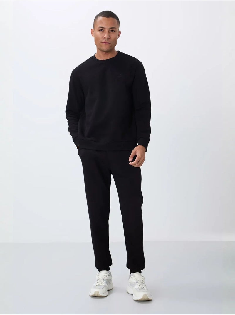 Set da uomo in felpa di pile cotone-poliestere con sweatshirt e pantaloni tommy Nero - Kiabi