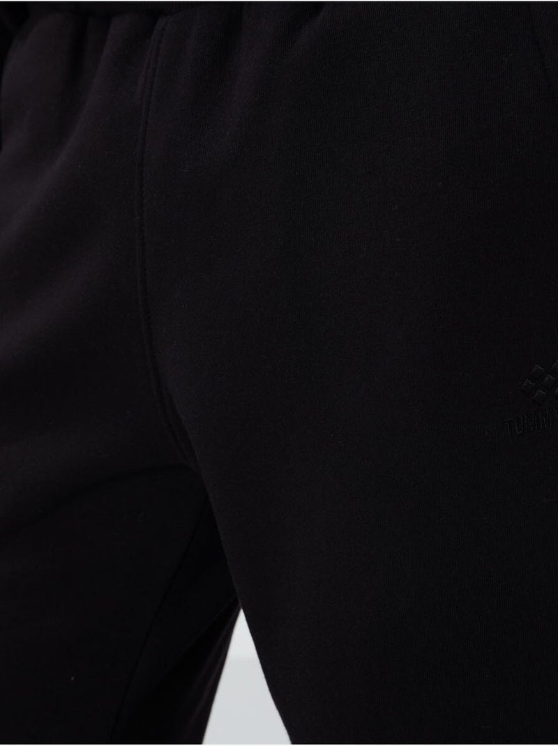 Set da uomo in felpa di pile cotone-poliestere con sweatshirt e pantaloni tommy Nero - Kiabi