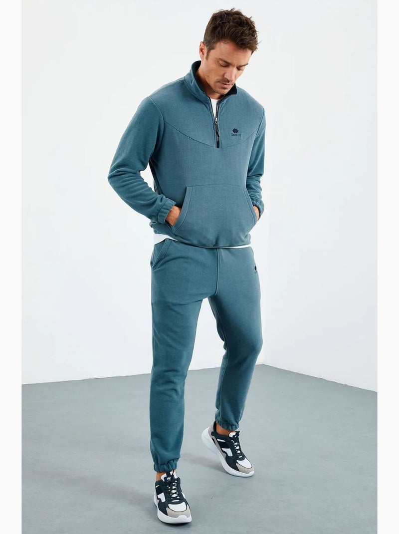 Set da uomo in poliestere con felpa e pantaloni tommy Blu pavone - Kiabi
