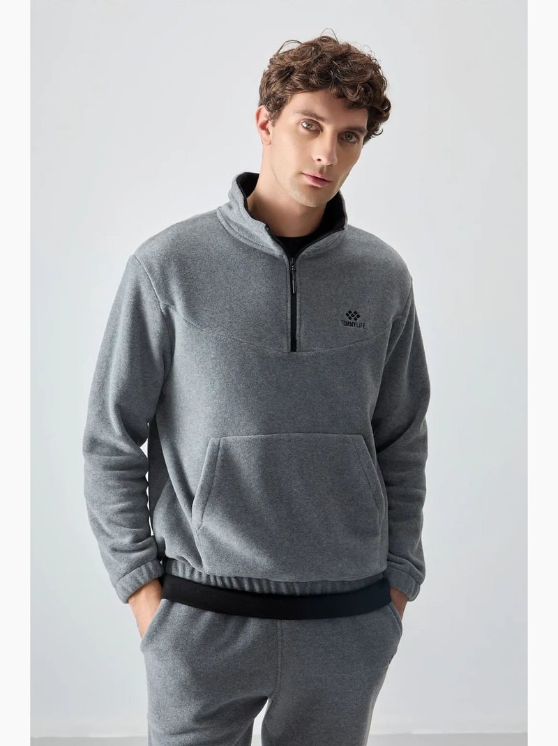 Set da uomo in poliestere con felpa e pantaloni tommy Grigio - Kiabi