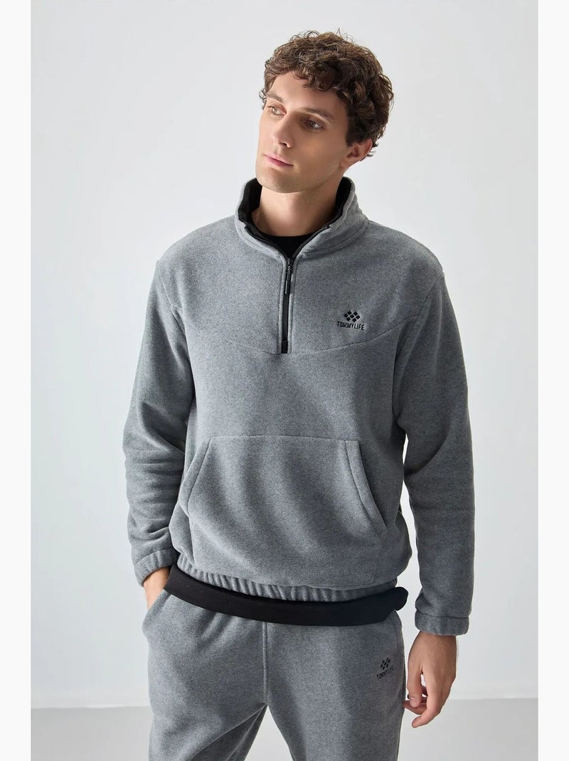 Set da uomo in poliestere con felpa e pantaloni tommy Grigio - Kiabi