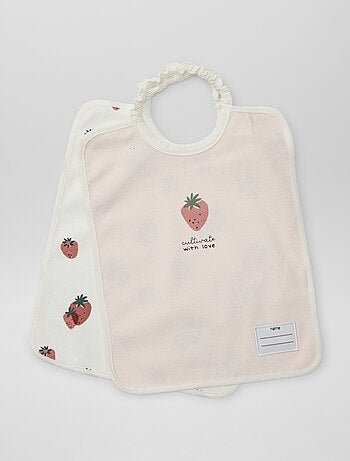 Set de 2 bavaglini con girocollo elasticizzato