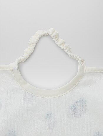 Set de 2 bavaglini con girocollo elasticizzato