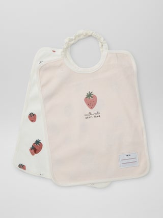Set de 2 bavaglini con girocollo elasticizzato