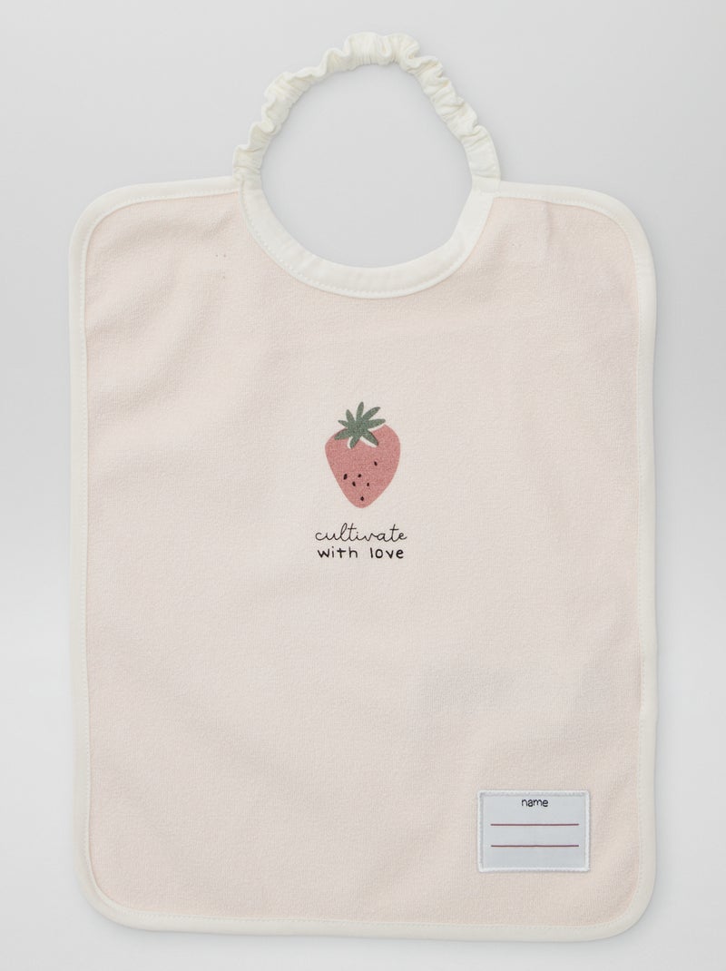 Set de 2 bavaglini con girocollo elasticizzato BIANCO - Kiabi