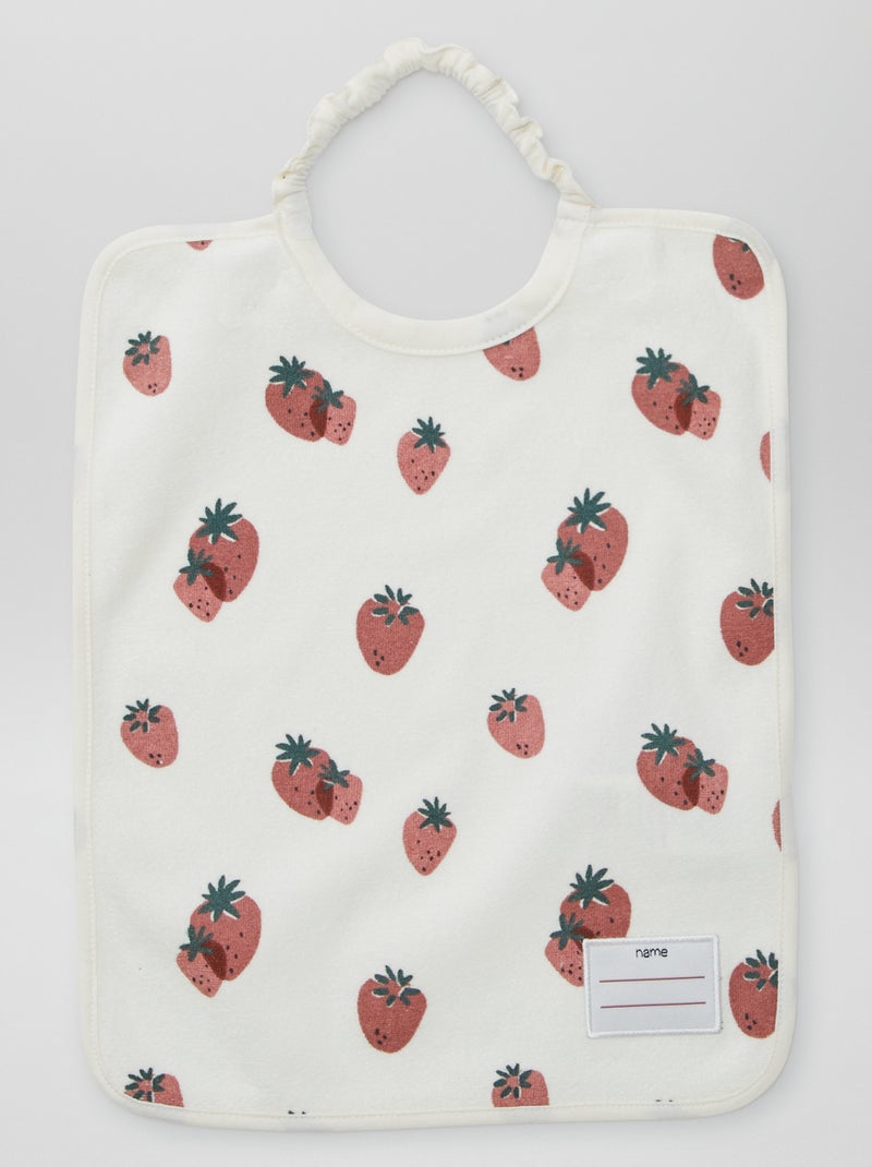 Set de 2 bavaglini con girocollo elasticizzato BIANCO - Kiabi