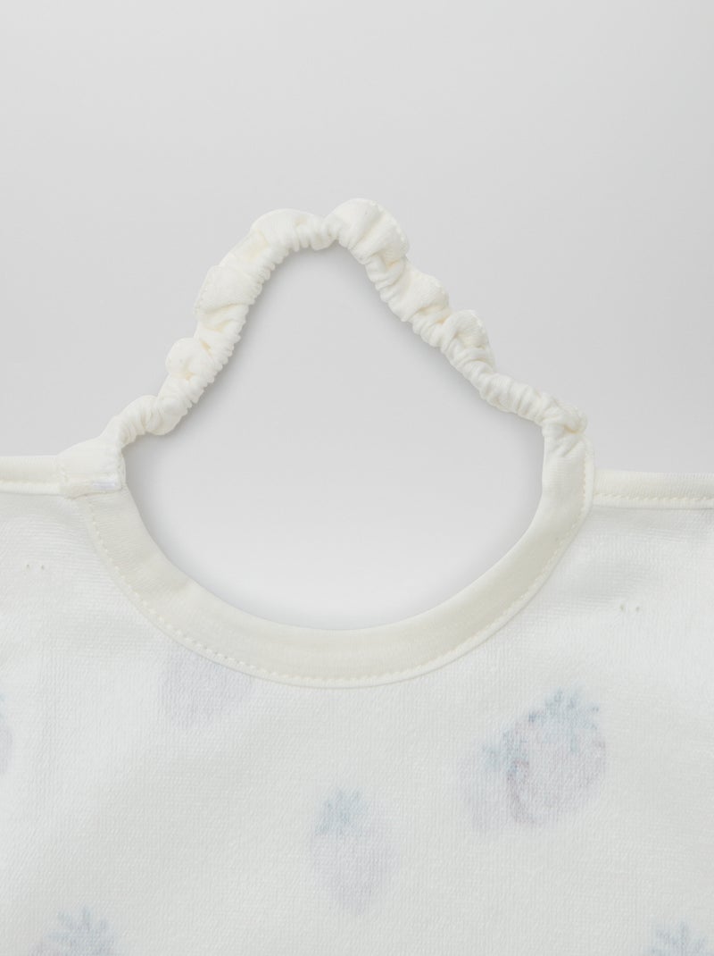 Set de 2 bavaglini con girocollo elasticizzato BIANCO - Kiabi