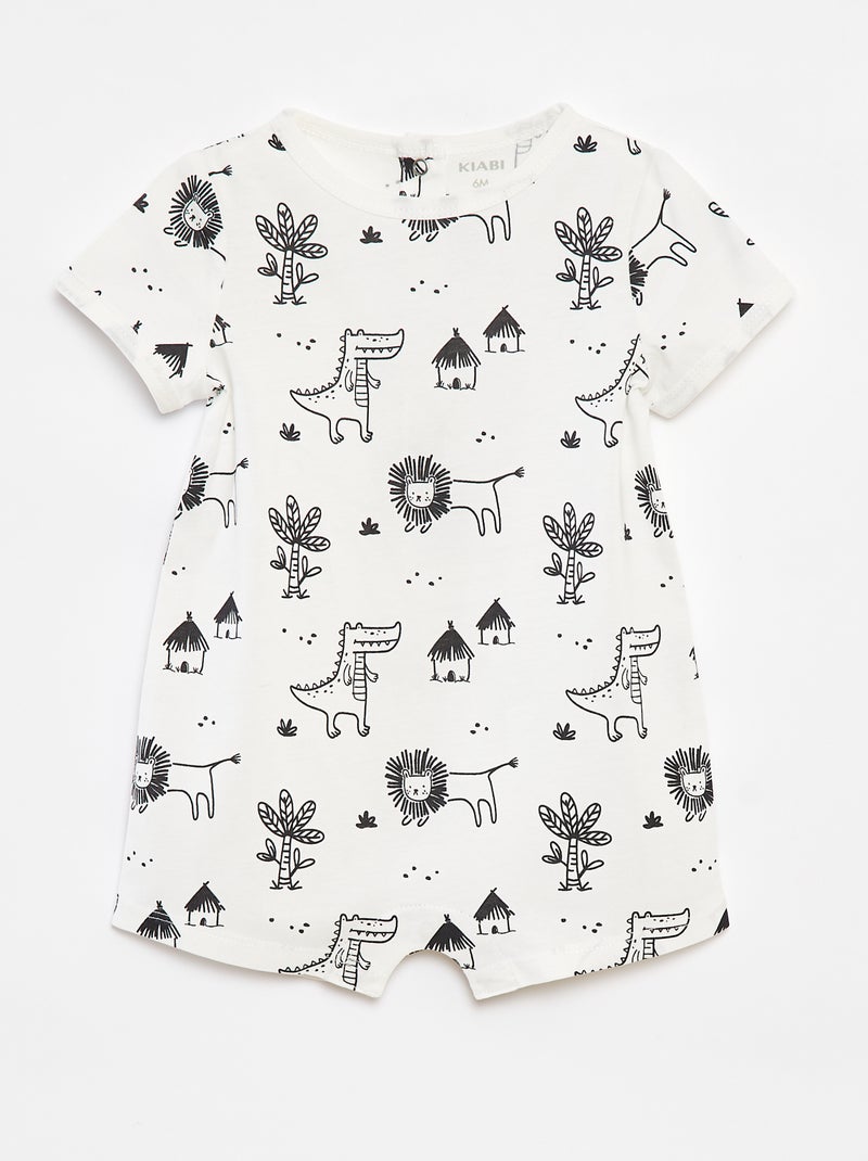 Set de 2 pagliaccetto stampati Bianco - Kiabi