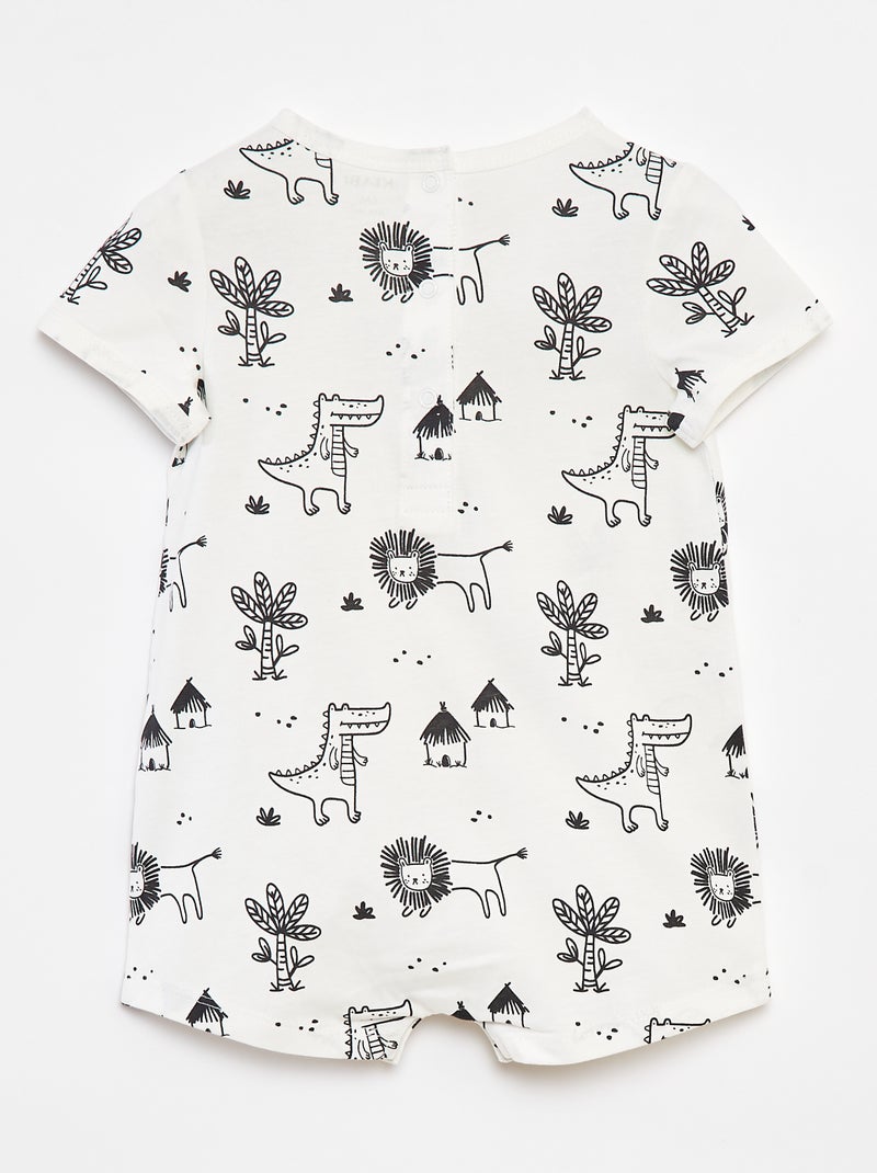 Set de 2 pagliaccetto stampati Bianco - Kiabi