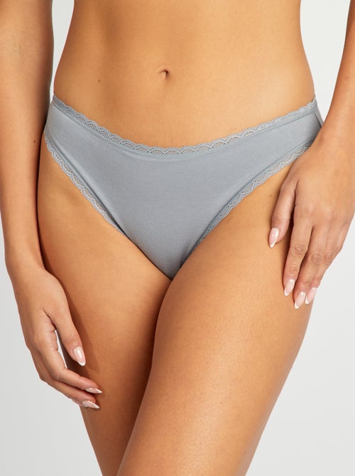 Set de 2 slip en cotone - Kiabi