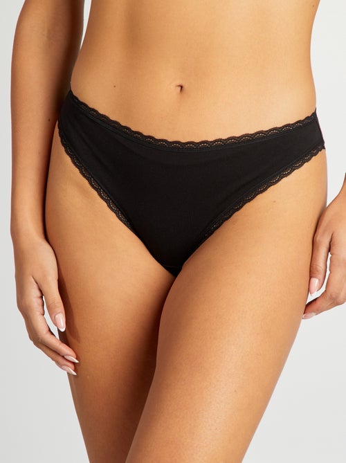 Set de 2 slip en cotone - Kiabi