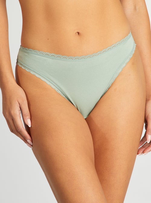 Set de 2 slip en cotone - Kiabi