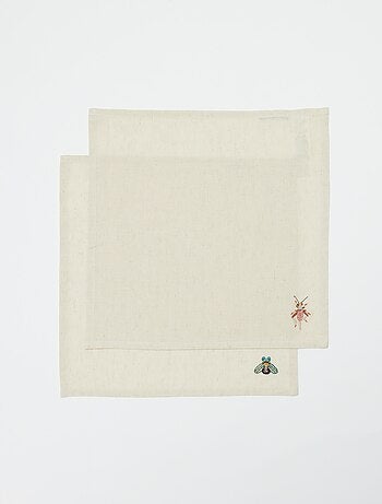 Set de 2 tovagliette ricamate (40x40 cm) - Kiabi Home