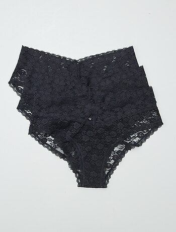 Set de 3 culotte en pizzo