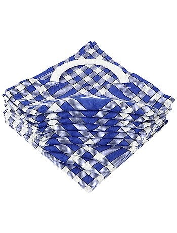Set di 10 bavaglini in cotone a quadretti Vichy CLEAN