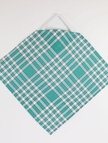 Set di 10 bavaglini in cotone a quadretti Vichy CLEAN