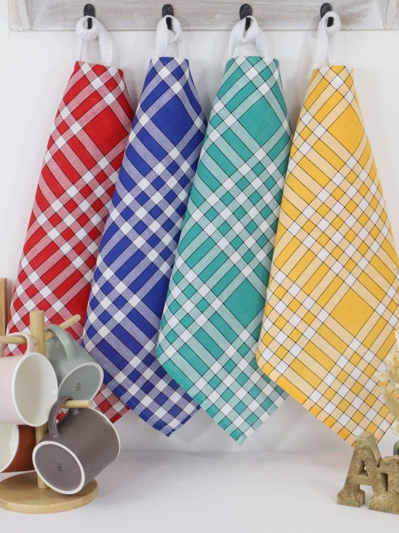 Set di 10 bavaglini in cotone a quadretti Vichy CLEAN Rosso - Kiabi