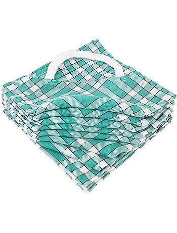 Set di 10 bavaglini in cotone a quadretti Vichy CLEAN