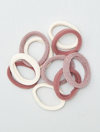 Set di 10 elastici per capelli