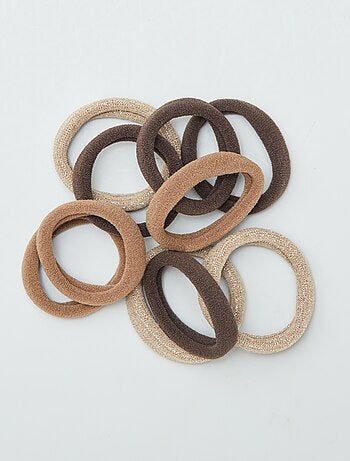 Set di 10 elastici per capelli