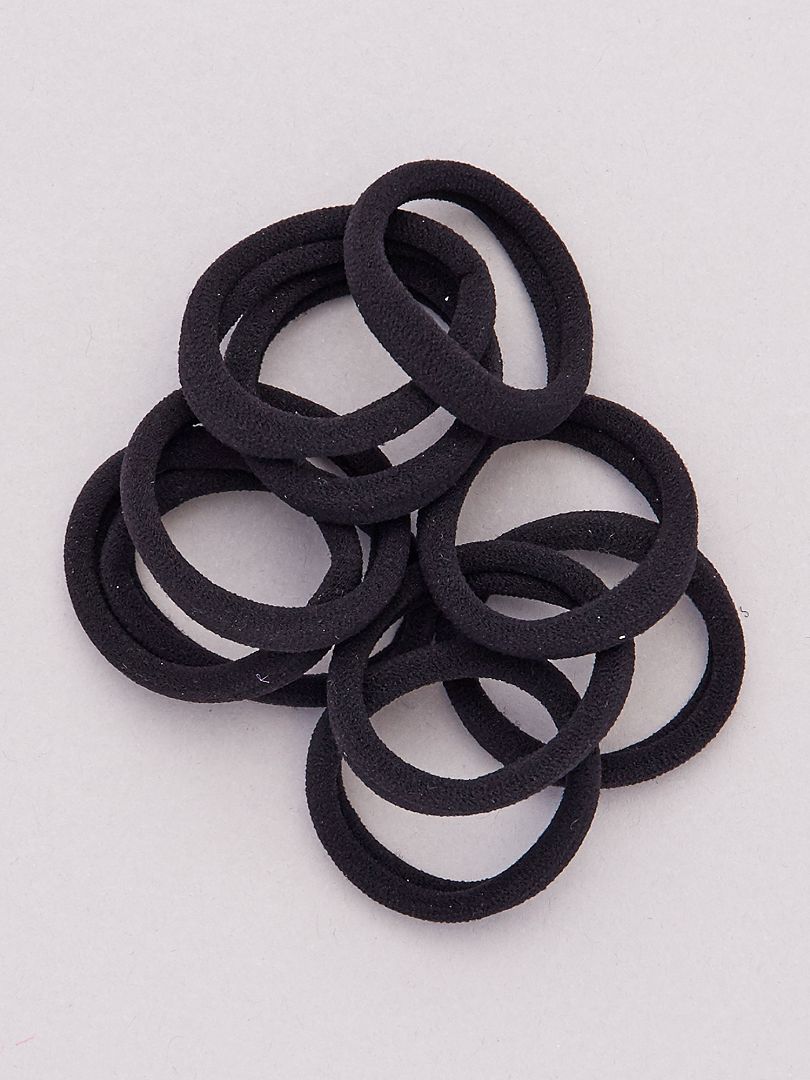 Set di 10 elastici per capelli Nero - Kiabi