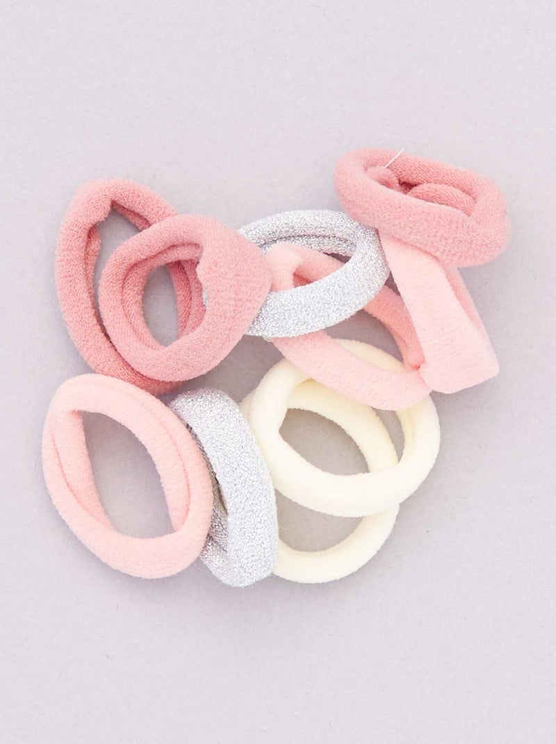 Set di 10 elastici per capelli ROSA - Kiabi