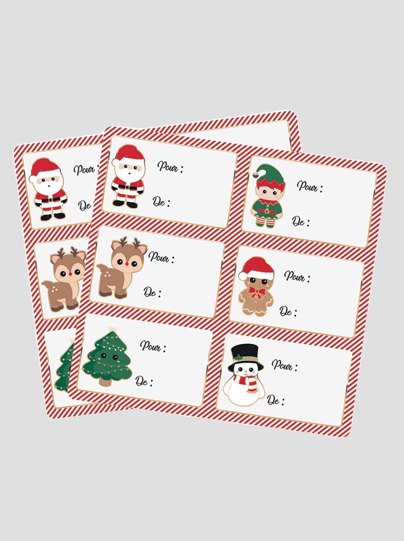 Set di 12 etichette di Natale BEIGE - Kiabi
