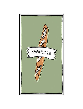 Set di 15 tovaglioli baguette
