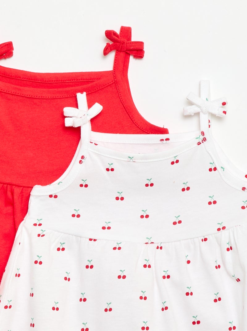 Set di 2 abiti con spalline Bianco - Kiabi