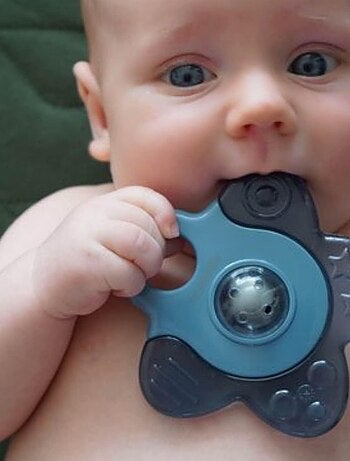 Set di 2 anelli di dentizione refrigeranti - forma di stella | Filibabba