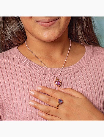 Set di 2 anelli regolabili viola prezioso | Great Pretenders