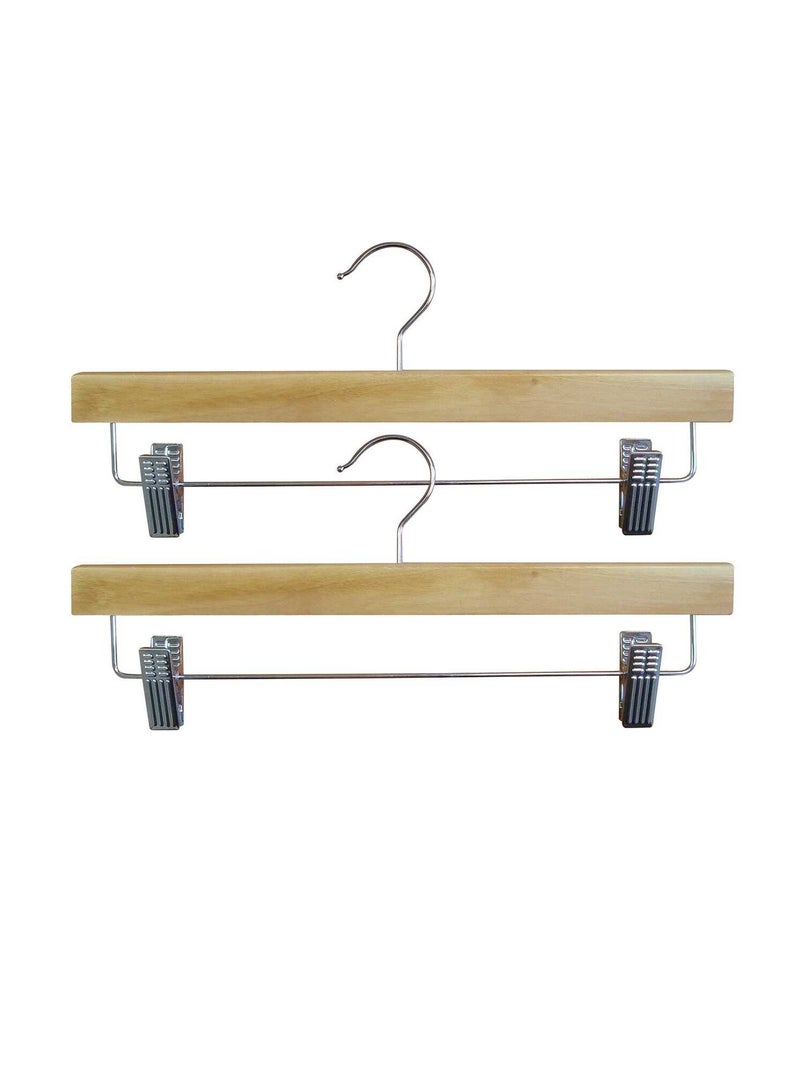 Set di 2 appendiabiti in legno con pinzette MARRONE - Kiabi