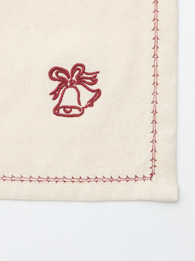 Set di 2 asciugamani in cotone Beige - Kiabi