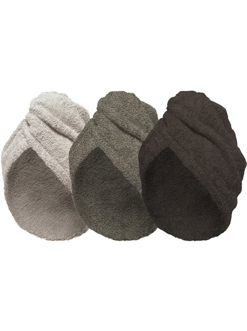 Set di 2 asciugamani in cotone per capelli Bianco - Kiabi