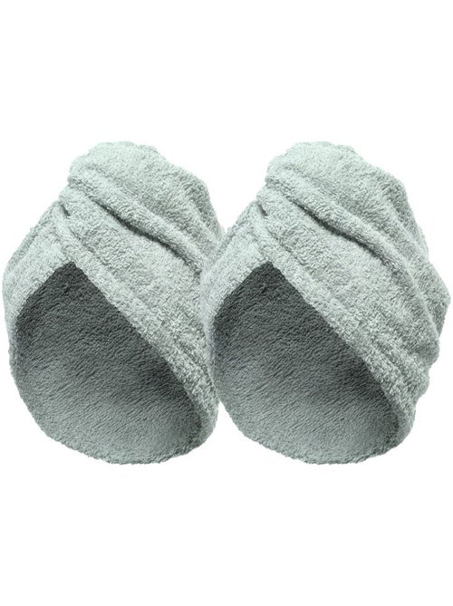 Set di 2 asciugamani in cotone per capelli - Kiabi