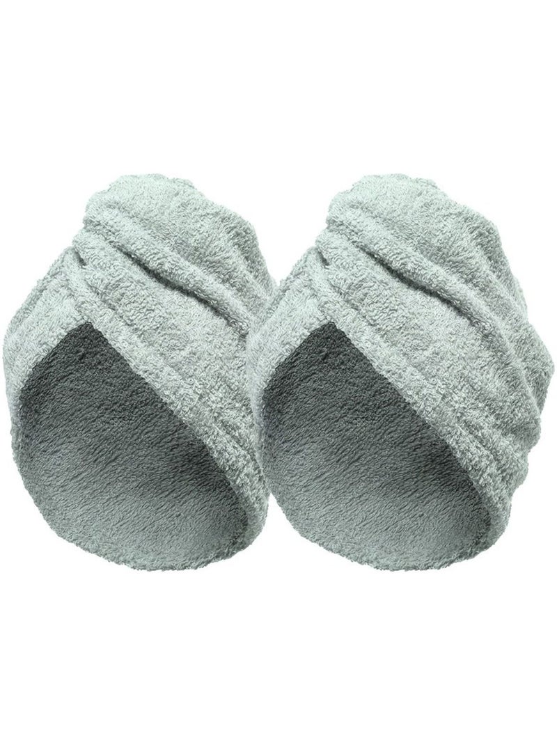 Set di 2 asciugamani in cotone per capelli Bianco - Kiabi
