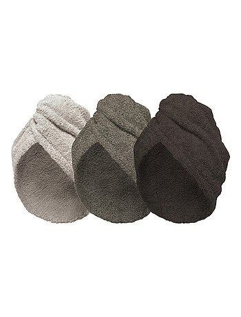 Set di 2 asciugamani in cotone per capelli