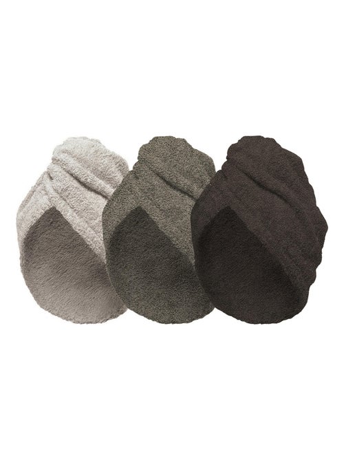 Set di 2 asciugamani in cotone per capelli - Kiabi Set di 2 asciugamani in cotone per capelli - Kiabi
