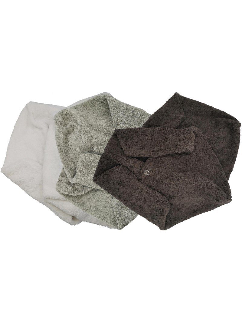 Set di 2 asciugamani per capelli Marrone - Kiabi