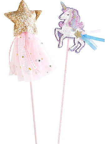 Set di 2 bacchette magiche unicorno e stella | great pretenders | great pretenders