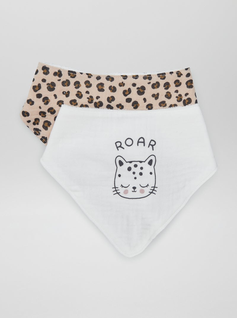 Set di 2 bavaglini a bandana BIANCO - Kiabi