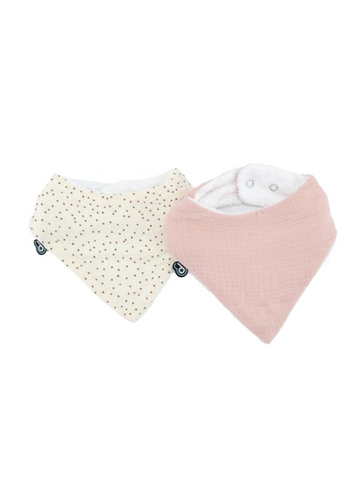 Set di 2 bavaglini a bandana in mussola per neonati - Kiabi
