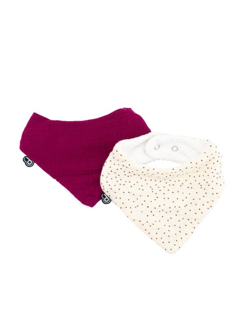 Set di 2 bavaglini a bandana in mussola per neonati - Kiabi
