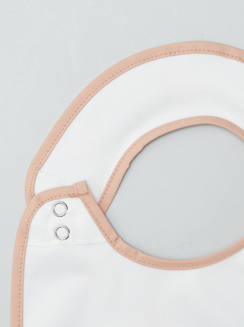 Set di 2 bavaglini con recuperatore 'Baby Calin' BIANCO - Kiabi