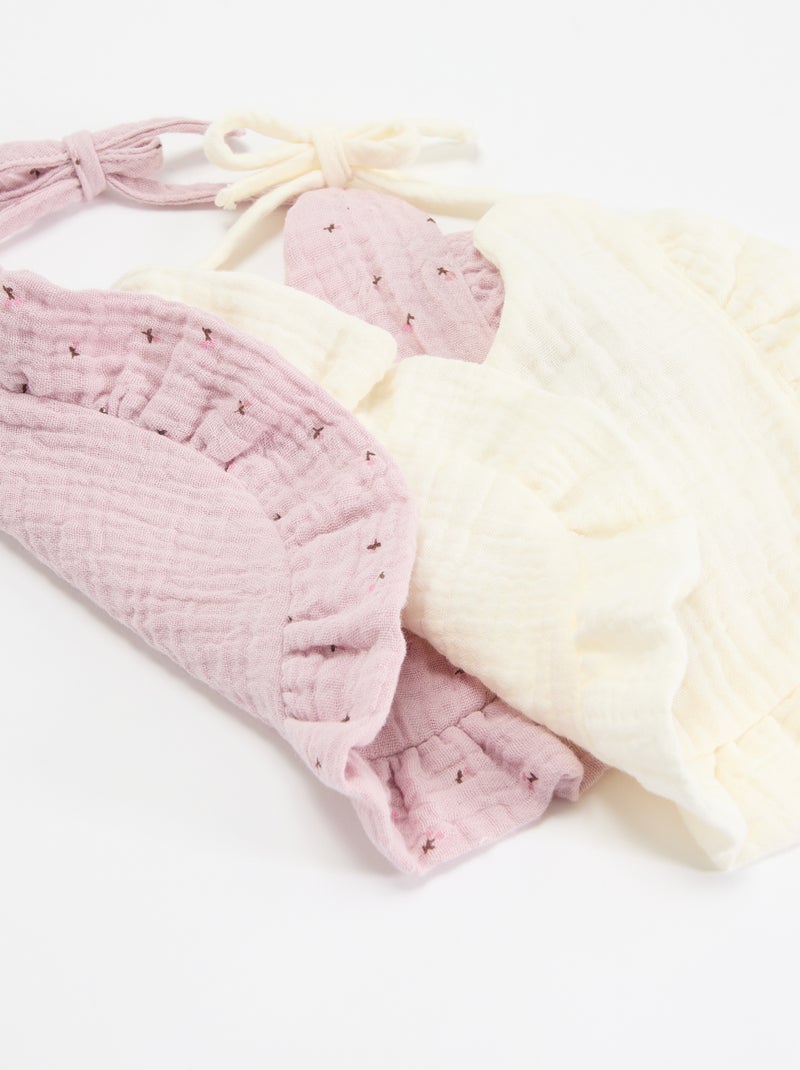 Set di 2 bavaglini con volant Rosa - Kiabi