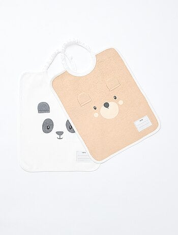 Set di 2 bavaglini da infilare dalla testa