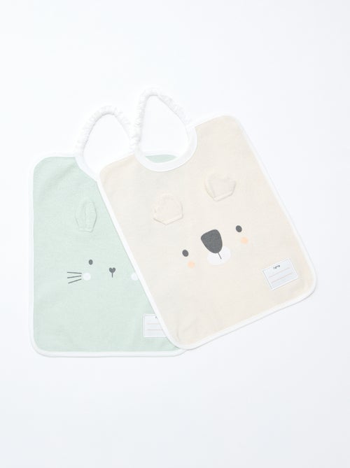 Set di 2 bavaglini da infilare dalla testa - Kiabi