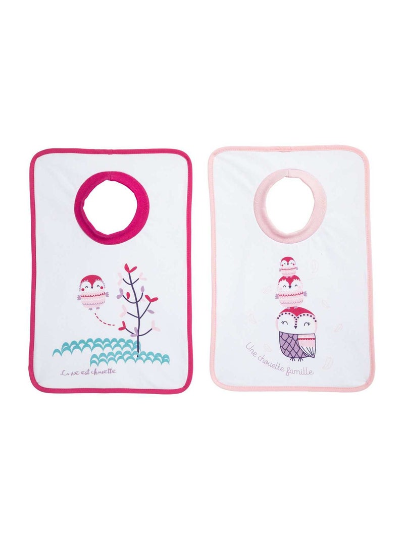 Set di 2 bavaglini da infilare rosa - Kiabi